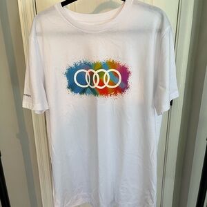 Audi Organic Cotton crisp white T-shirt We Live Diversity from Germany